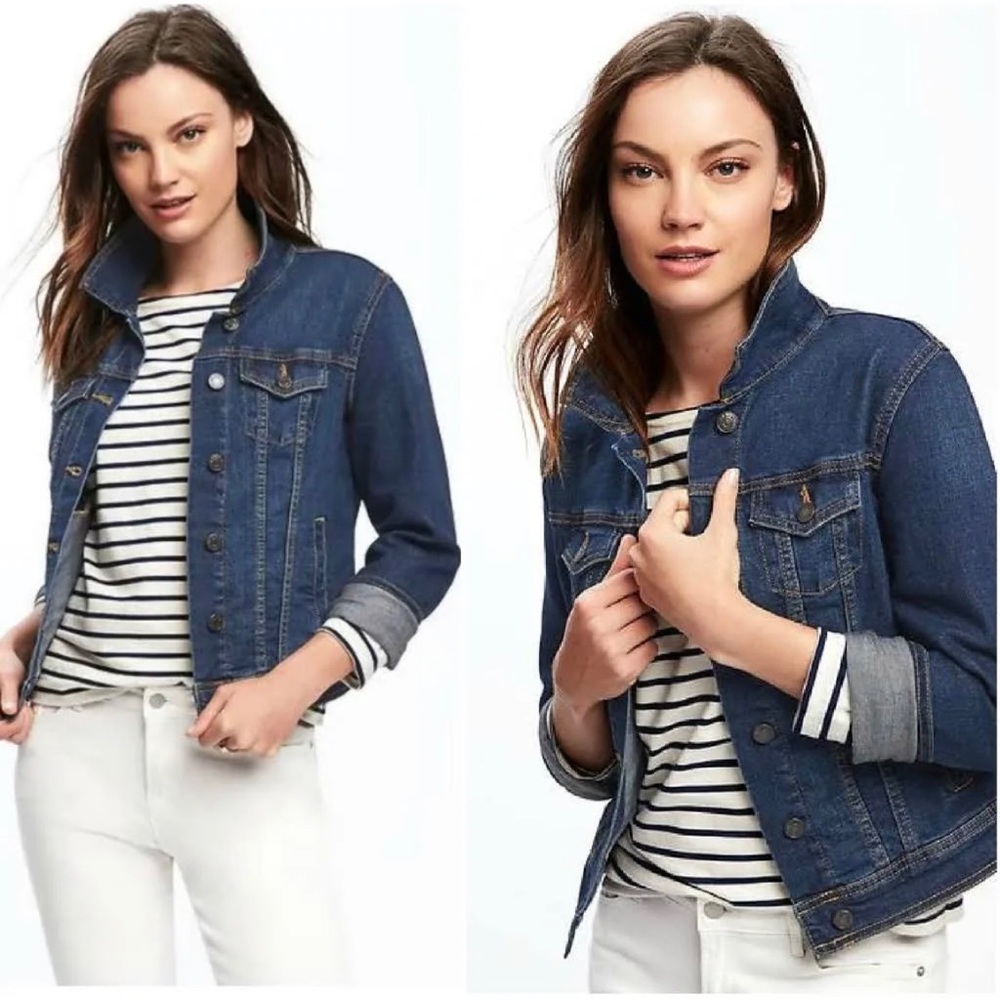 Old Navy Stretch Jean Jacket, Women, Size M Excellent Condition